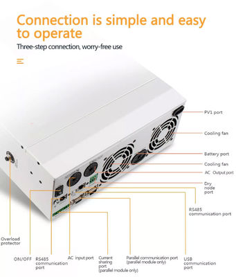 Sinus-Welle 5kw 6kw 5000w reine Hybridweg Solardem inverter von des Gitter-MPPT mit MPPT-Ladegerät
