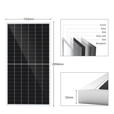 photo-voltaische monokristalline PV Platten-Solarzelle 132pcs 500W 182x182mm