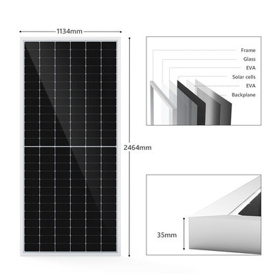 Volles Schwarzes weg dem Watt photo-voltaischer monokristalliner SOLARPV von des Gitter-600 täfelt System für Haus-Strom
