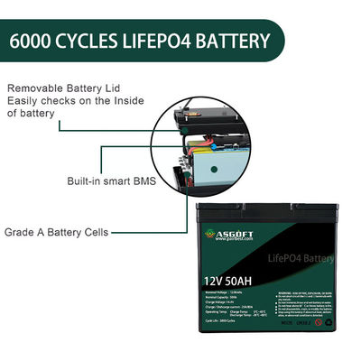 Lithium-Batterie-Satz CETL Lifepo4 50ah 12V wieder aufladbar für Elektro-Mobil 8kg