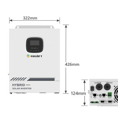 Kleine dreifache Kreuzung MPPT 220VAC 48V auf Gitter-Inverter 5.5KW 5.5KVA