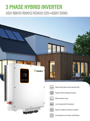 Energie-Speicher-Spalten-Phase 7kw 8kw 10kw 15kw Hybridsolardes inverter-48v 240v