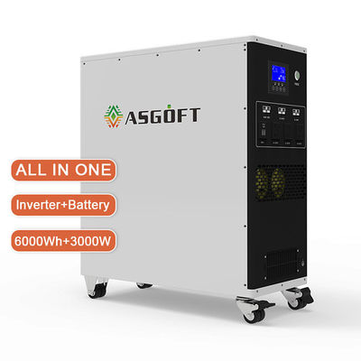 6kwh Lithium-Ionen-Batterie alle in einem tragbaren Kraftwerk hybriden Inverter 3kw