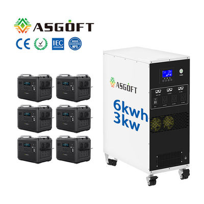 6KWH All-in-One tragbares Kraftwerk Lifepo4 netzunabhängiger 3kW-Hybrid-Wechselrichter