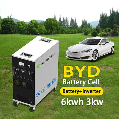 Belastete tragbare tragbare bewegliche Solarenergie der Energie-Bank-6Kwh Batterie-und des Inverter-3Kw