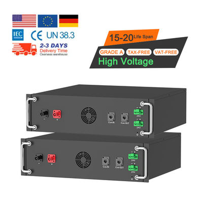 Hochspannung 15kwh-750kwh Lithium-Eisen Batterie Pack Lifepo4 51.2v 100Ah Rack-montierte Batterie Lithium-Ionen-Batterie