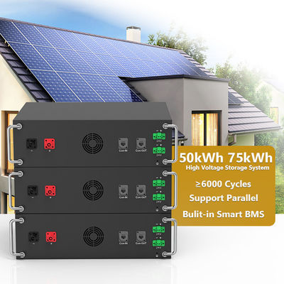 Hochspannung 15kwh-750kwh Lithium-Eisen Batterie Pack Lifepo4 51.2v 100Ah Rack-montierte Batterie Lithium-Ionen-Batterie