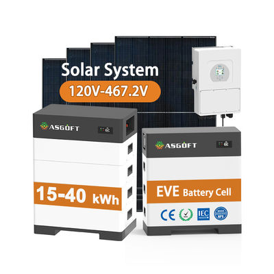 Hochspannungs-Solarbatterie 15kw-40kw Solarenergiesystem für Haushalte Solarstrombank mit Lithiumbatterie