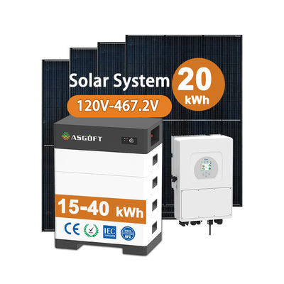 Hochspannungs-Solarbatterie 15kw-40kw Solarenergiesystem für Haushalte Solarstrombank mit Lithiumbatterie