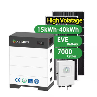 Stackbare Energiespeicher für Zuhause 15kwh - 40kwh Rack LifePo4 für Solarzellen Hybrid invertiertes Solarsystem