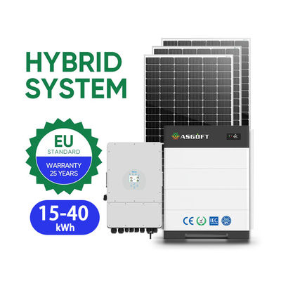 Stackbare Energiespeicher für Zuhause 15kwh - 40kwh Rack LifePo4 für Solarzellen Hybrid invertiertes Solarsystem