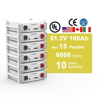 UL-Zertifizierung LiFePO4 Energiespeicherbatterie 51.2V 100Ah Stapelregal