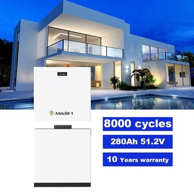 51.2V 280Ah 15kWh LiFePO4 Lithiumbatterie Stapelbare Bms 10kWh 20kWh PV-Speicher