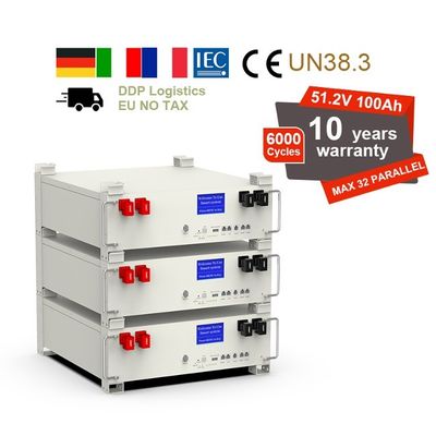 48V 5kWh 100Ah LiFePO4 Pack Batterie Stapelte Lithium-Ionen-Energiespeicherbatterie