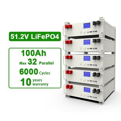 CE Stapelbare 5kwh Lifepo4 Hybrid-Haus Energiespeicher Lithium-Eisen 100Ah-Batterie