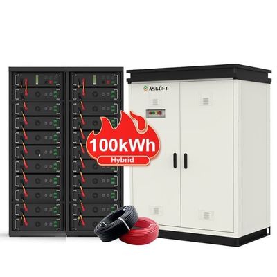 50KWH 100KWH Off-Grid Hochspannungslösung für industrielle und kommerzielle Energiespeicher